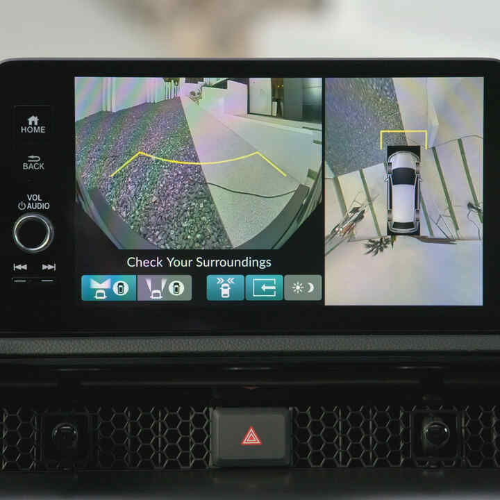 Honda CR-V Hybrid, Nahaufnahme des Multi-View-Kkamerasystems.