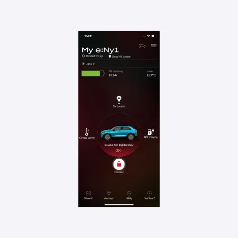 Abschnitt zum Konnektivitätspaket der My Honda+ App auf einem Smartphone-Bildschirm.